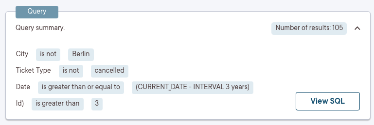 Review the query
